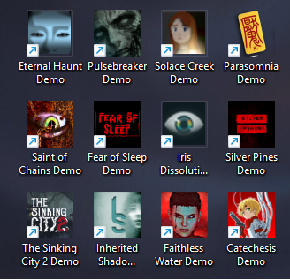 HorrorsSurvival's tweet photo. You can’t keep up with horror games? I can’t even keep up with the demos. https://t.co/2iQNiLIgFy