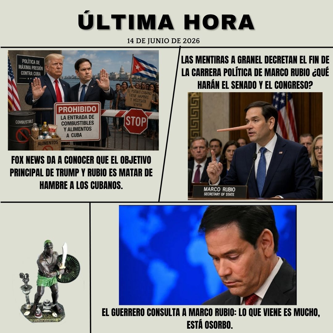 GuerreroCubano2's tweet photo. FOX News da a conocer que el objetivo principal de Trump y Rubio es matar de hambre a los cubanos. Mentiras a granel decretan el fin de la carrera política de Marco Rubio ¿Qué harán el senado y el congreso? El Guerrero consulta a Rubio y está osorbo. Hoy en YouTube. https://t.co/fwR6Z22FJg