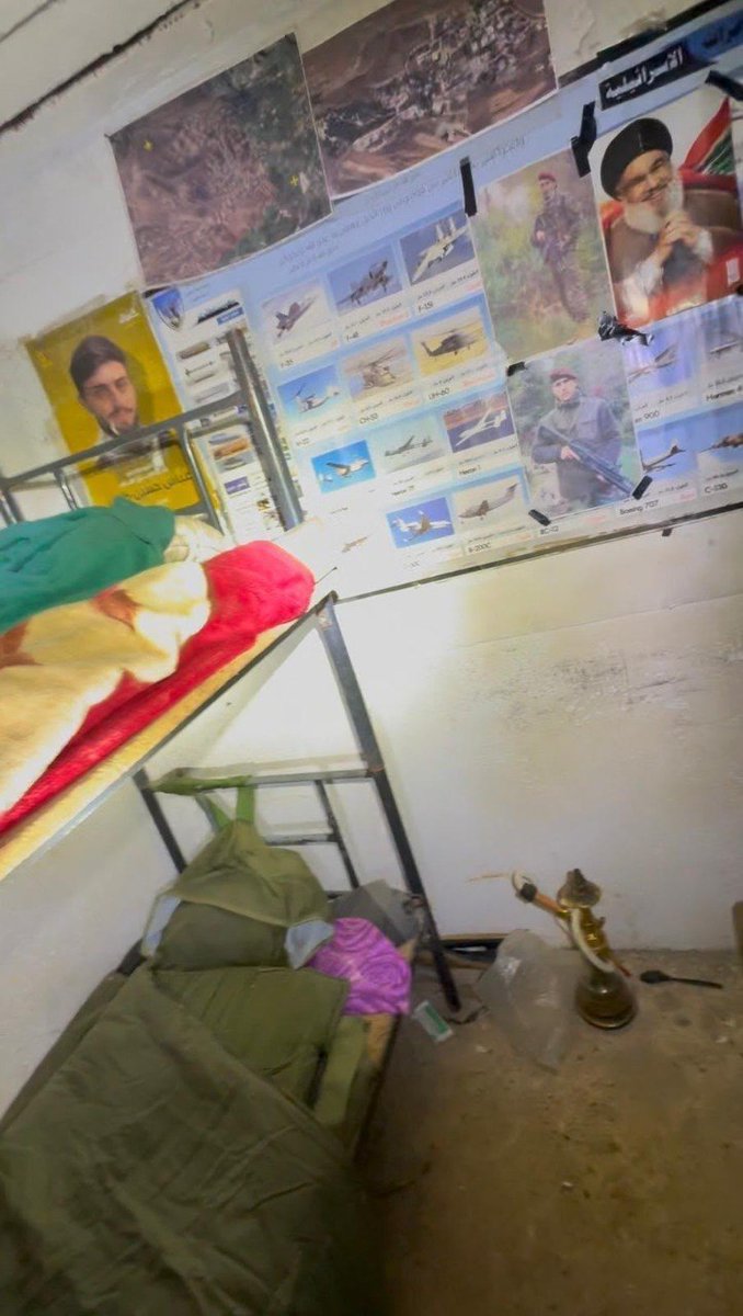 JeddNews's tweet photo. Footage from southern Lebanon, Hezbollah terrorists living quarters in their tunnels. They live like rats, just like Hamas, knowing the moment they come out they will be eliminated. This is very ironic, as the terrorism supporters try to offend Israeli civillians, telling us to "run and hide in our safe rooms" every time that Iran and Hezbollah fire on Israeli civillians when in fact it is the terrorists who live as tunnel rats 365 days per year. 
News By @israelnewspulse