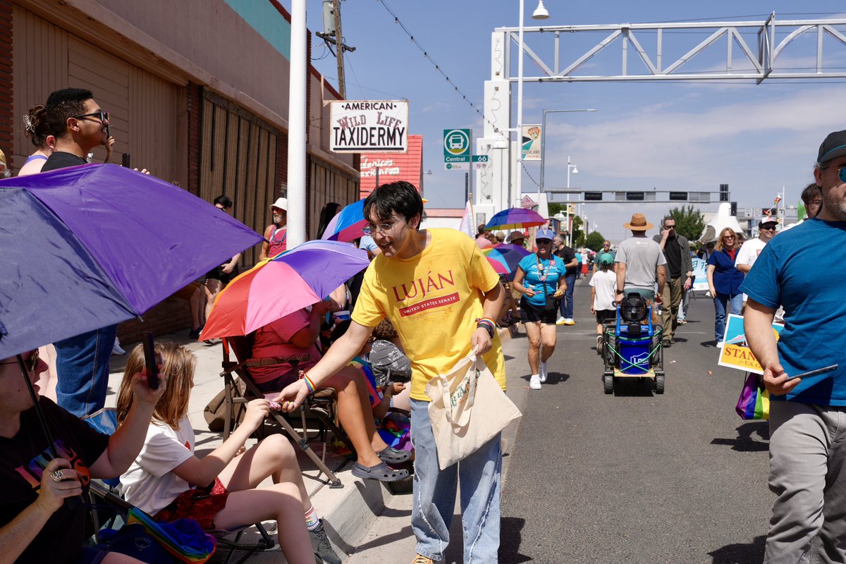benraylujan's tweet photo. Pride is about celebrating our LGBTQ+ community, spreading love and joy, and recommitting ourselves to the fight for equality. It’s about making sure everyone knows they are welcome, valued, and affirmed for who they are. Hope everyone had an amazing time at Albuquerque Pride! 🏳️‍🌈 https://t.co/6c4q2AQyMb