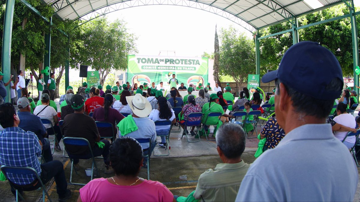 natale_jimmy's tweet photo. En #Tilapa📍llevamos a cabo la Toma de Protesta ✋🏻 del Comité Municipal, encabezado por Sabino Reyes. 👏🏻 También me dio mucho gusto contar con la presencia de Oved Morales ✌🏻, un gran amigo del municipio ♻️, estoy seguro que en #Tilapa el futuro es #VERDE. ✅ https://t.co/3P9wp9f6rb