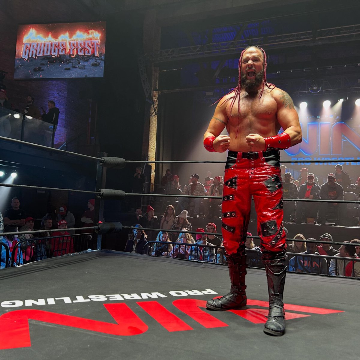 RexWrestles's tweet photo. GO SEE #DisclosureDay created and Directed by Steven Spielberg in theatres this weekend and you might notice Wrestling is Now along with @AEW's @briancagegmsi and @LanceHoyt 😉 https://t.co/gfn3NsdZwD