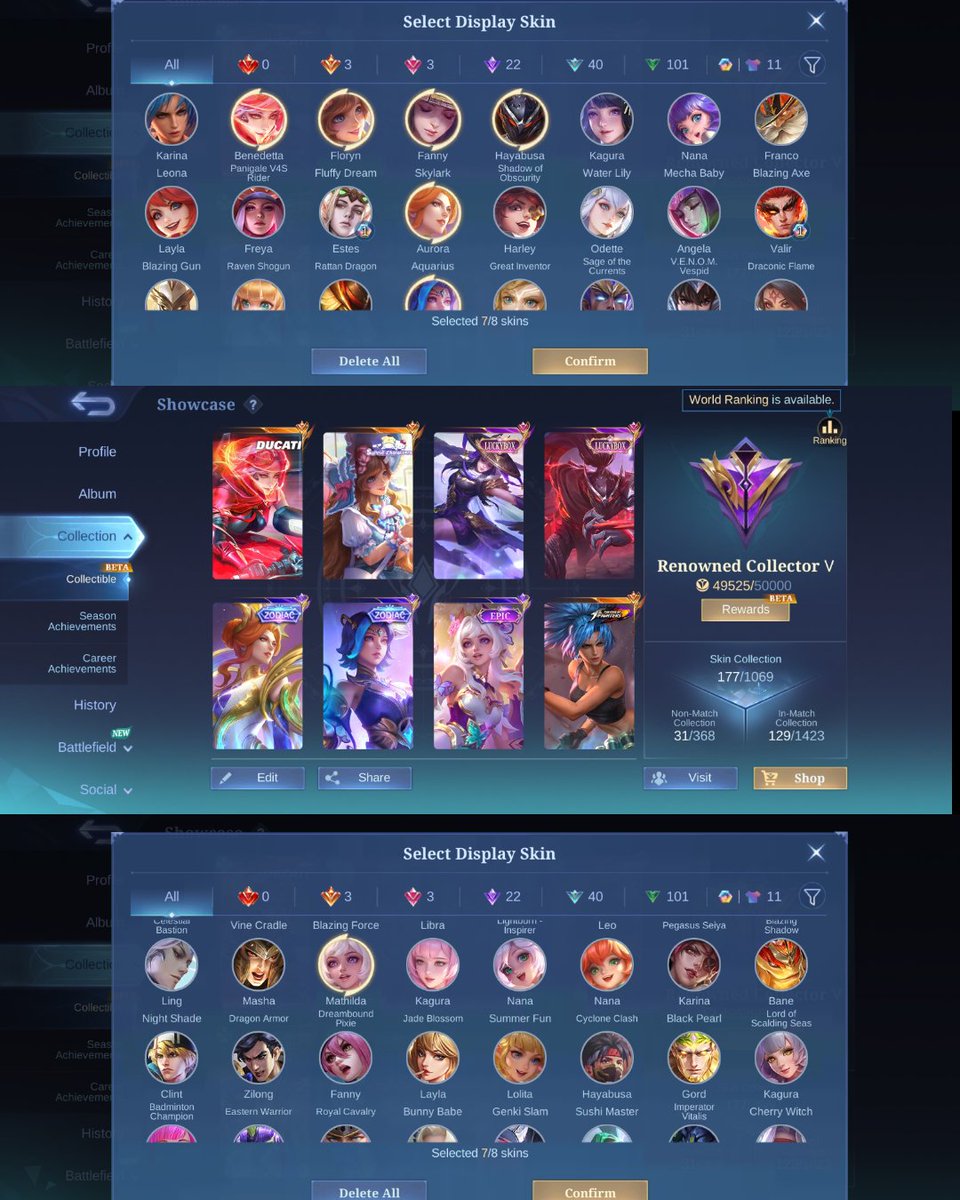 thisjeyie's tweet photo. #wts for sale akun ml advance server bisa liat update event duluan + diamond gratis. monsep allkos free ce op 75k #jb #jbakun #akunml #zonauang https://t.co/n3O3MYxZ5V