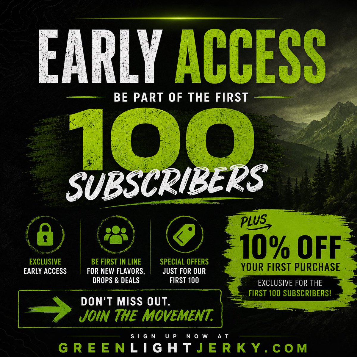 GreenLightJerky's tweet photo. 🟢The jerky isn’t for sale yet.

The website isn’t open yet.

But the First 100 are already gathering.

That’s how you know something interesting is happening.

🟢🥩

#GreenLightJerky #TheRebuild https://t.co/UAZve1XoSJ