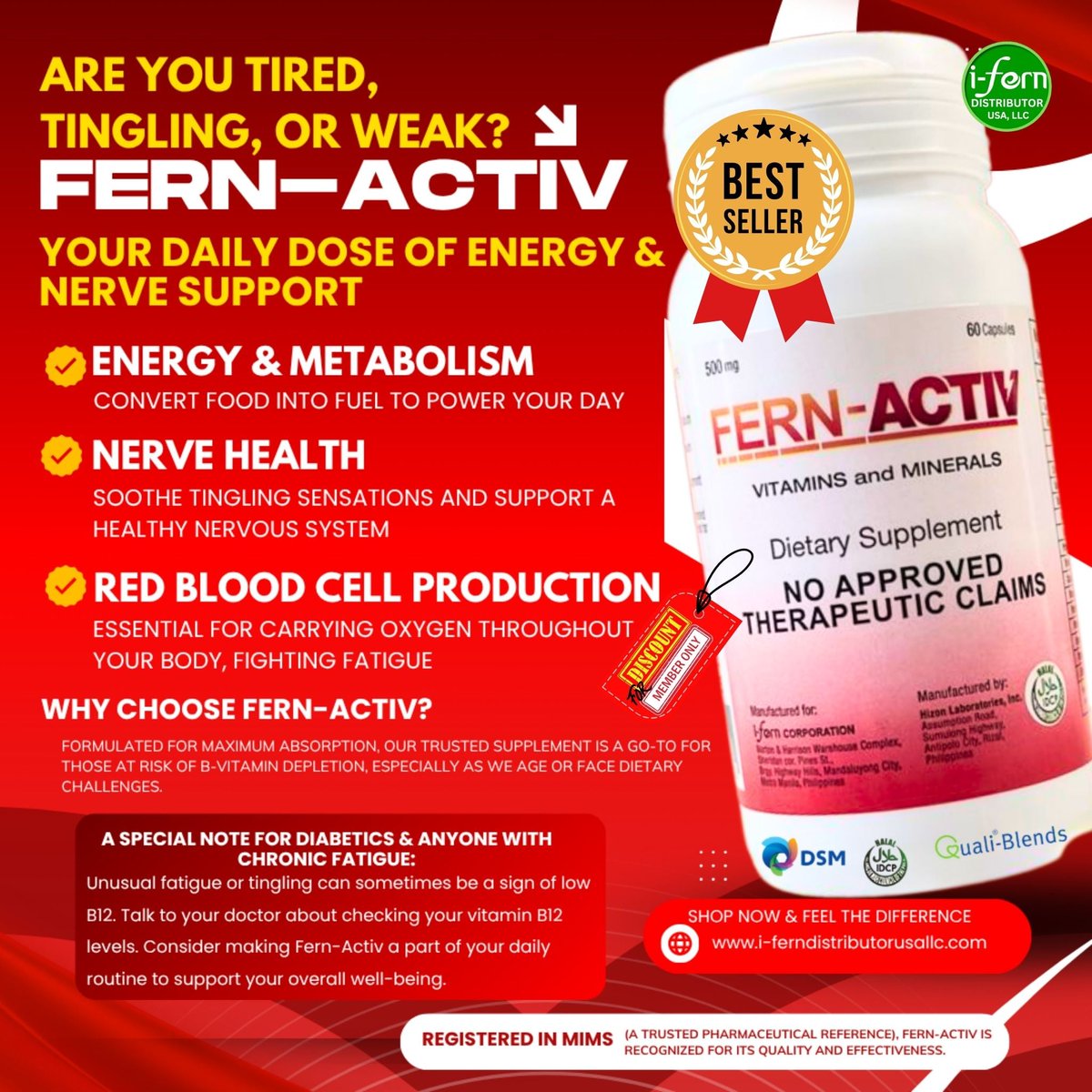 ifern_llc2024's tweet photo. Boost your health with FERN-ACTIV Multivitamin! Packed with essential vitamins and minerals, get 60 capsules for just $31.59. Energize your wellness journey today! #HealthSupplements #WellnessJourney

Shop Now https://t.co/2f6j2NuWjf https://t.co/YD1CG92wLx