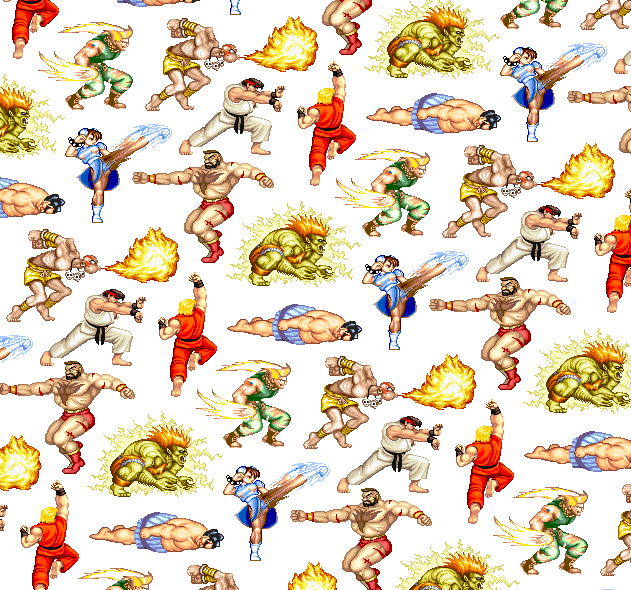 GohBilly1's tweet photo. A Street Fighter pattern of the World Warriors.  Perfect for wallpaper in a kid's bedroom. https://t.co/KDHWuk2ZGT