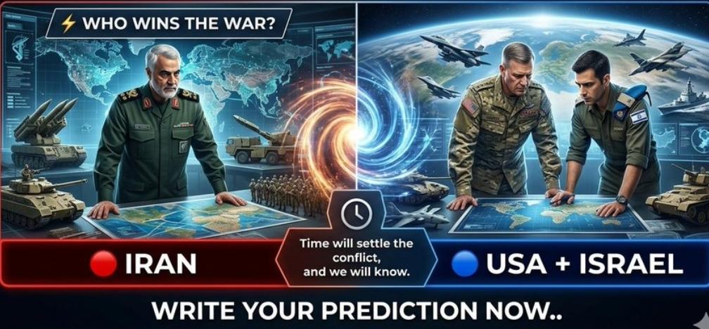 Iran_wiree's tweet photo. ✨🔥 Winner's Challenge
One question, two answers, and an inevitable truth coming.

⚡ Who wins the war🤔?
🔴 Iran
🔵 USA + Israel

Write your prediction now.. Time will settle the conflict, and we will know.
🕒 #BettingGame https://t.co/qSBJSCXiVq