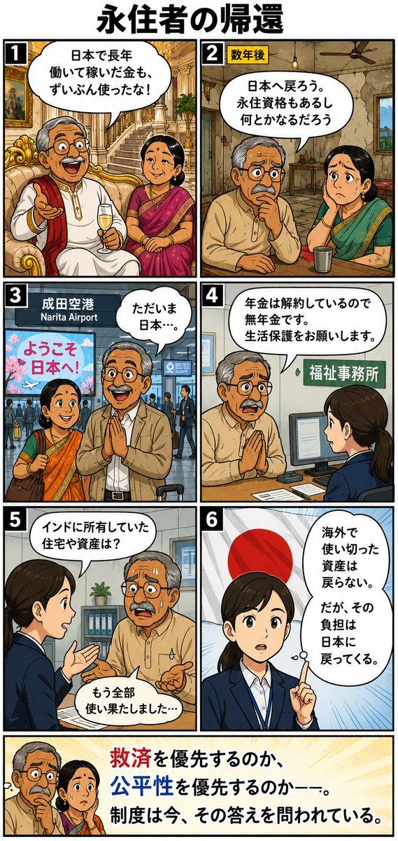 hourousya2's tweet photo. @Xg3sT57W994pQc 永住資格があれば中国人でなくても可能です。一度帰国した外国人が老後は日本で生活保護を受給するため再来日します。 https://t.co/RxVU0hkC7L