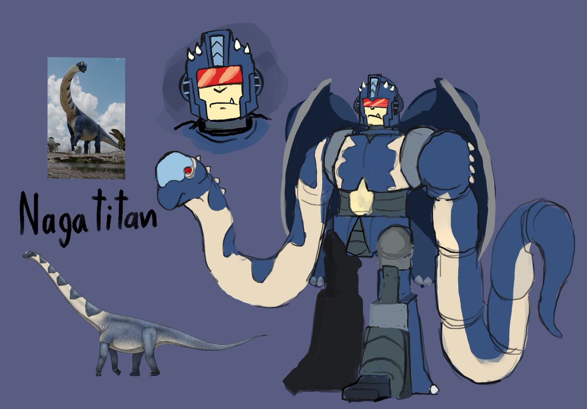 Yellowpiez's tweet photo. Nagatitan if they were in beast wars https://t.co/J4z89o09r4