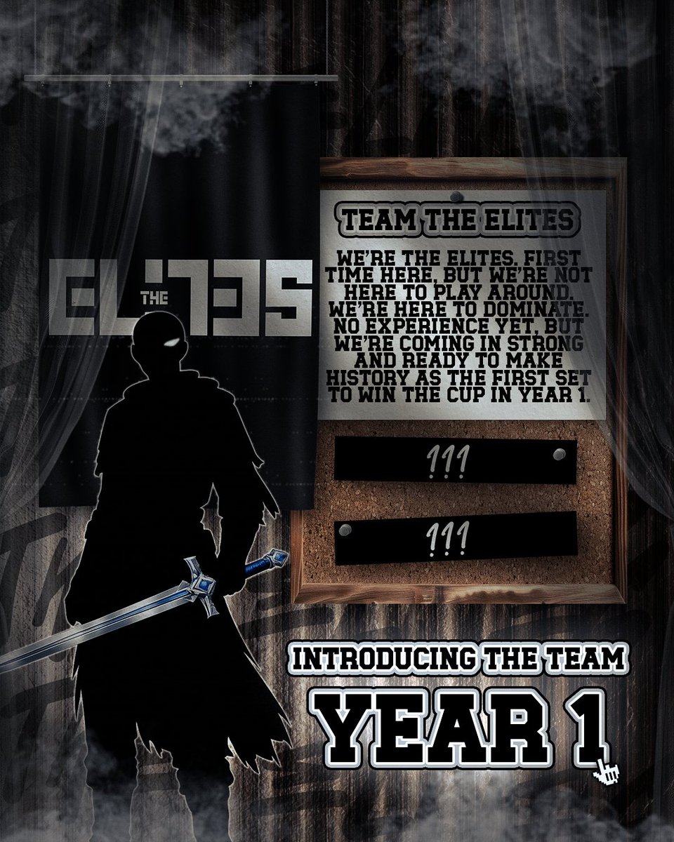 The_ScarletSnow's tweet photo. Accompanied by the countdown, there were posts specifically designed to introduce the teams from the various levels competing.

With a singular black flag with their logos, the freshmen are eager and energetic. Akin to a budding warrior aiming to ascend to greatness.

#games https://t.co/dhacZi6AhP