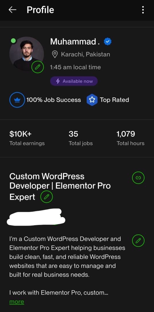 MuhammadCreates's tweet photo. I started freelancing just to track a client project on Upwork in April 2025.
No real intention to take it seriously.

In Jan 2026, I decided to build something here.

Learning, failing, improving, every single day.

Fast forward 6 months:

2 jobs → 35+ jobs
$10K+ earned
100% JSS
Top Rated
1079+ hours worked

Upwork was never the destination, it was just the beginning.

I’m now building beyond platforms.

Consistency compounds.

If you’re also building your freelancing journey, drop a comment, would love to connect and learn from others too.