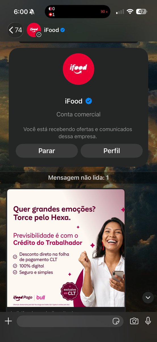 cursinox's tweet photo. Até o iFood tá fazendo empréstimo vtnc https://t.co/foBIB14N5y