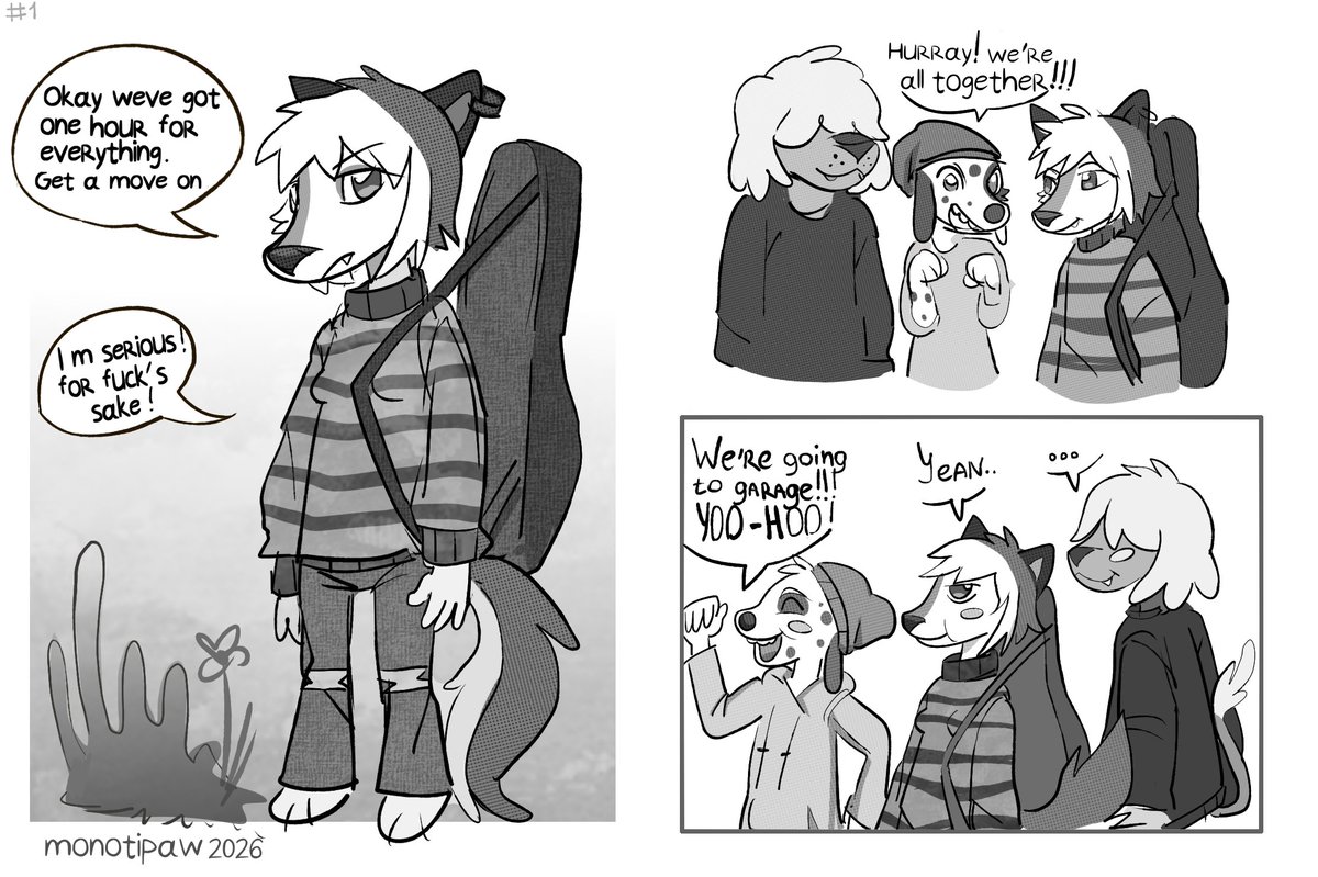 MONOTIPAW's tweet photo. I started my comic! This is the pilot page

#artwork #comic #furryㅤㅤㅤ https://t.co/j8vuZwJXbC