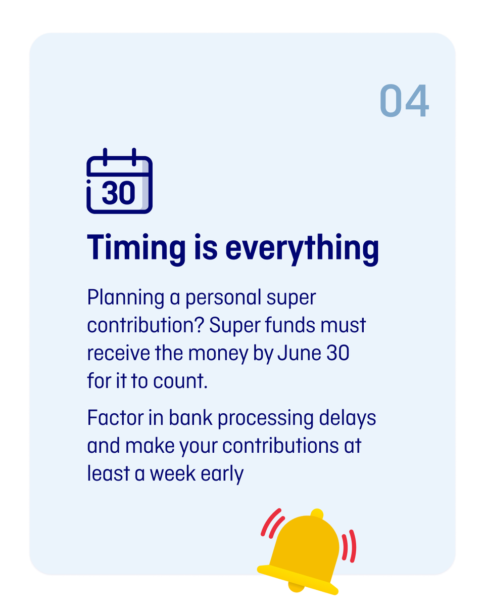 MyBudgetcomau's tweet photo. June 30 is coming fast. For everyone juggling busy careers and family life, EOFY doesn’t have to be overwhelming.

Here are 4 quick financial moves to make before the deadline 💸🧹.

Which are you ticking off first? ✅

(Educational info only. Not financial/tax advice.)

#EOFY https://t.co/7HVVEsuXDD
