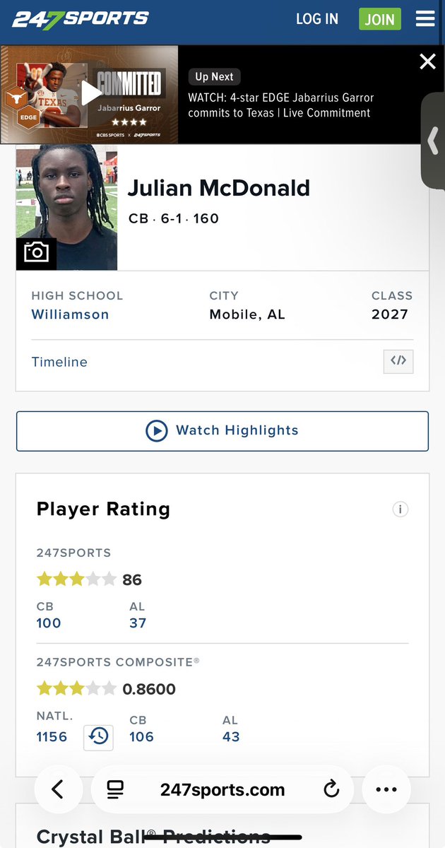 picksix_9's tweet photo. Blessed to be ranked a 3⭐️ @247Sports #keepgrinding💪🏾 https://t.co/MxFf7OTfLv