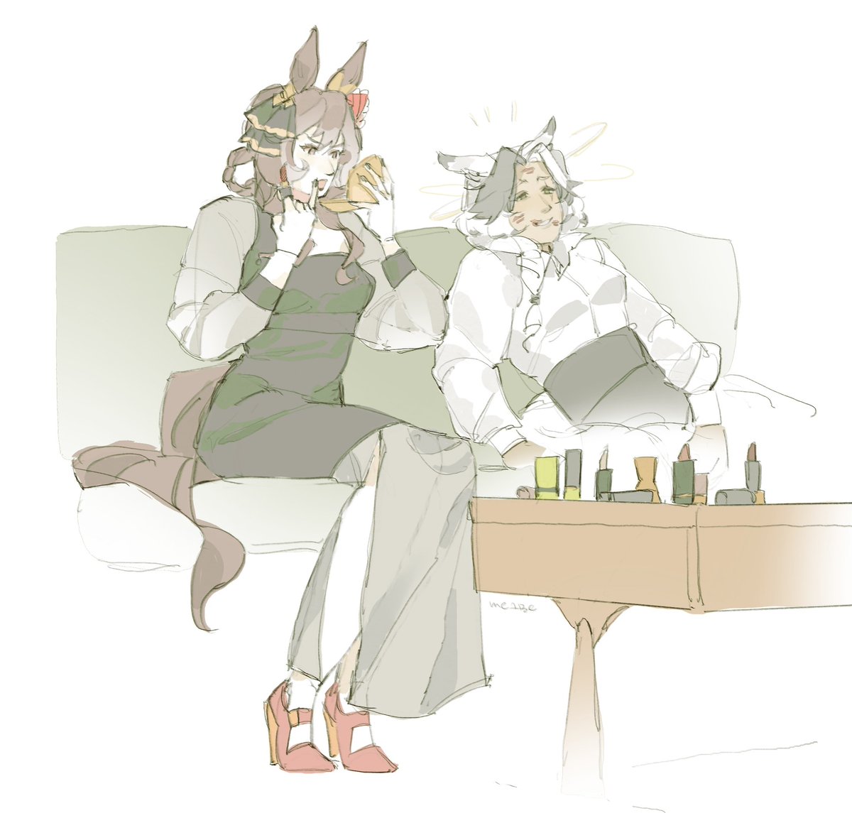 dontshepardme's tweet photo. and where in the you can find the most 'powerful' lipstick that doesn't smudge? 

#umamusume https://t.co/AAFgdO5YG8