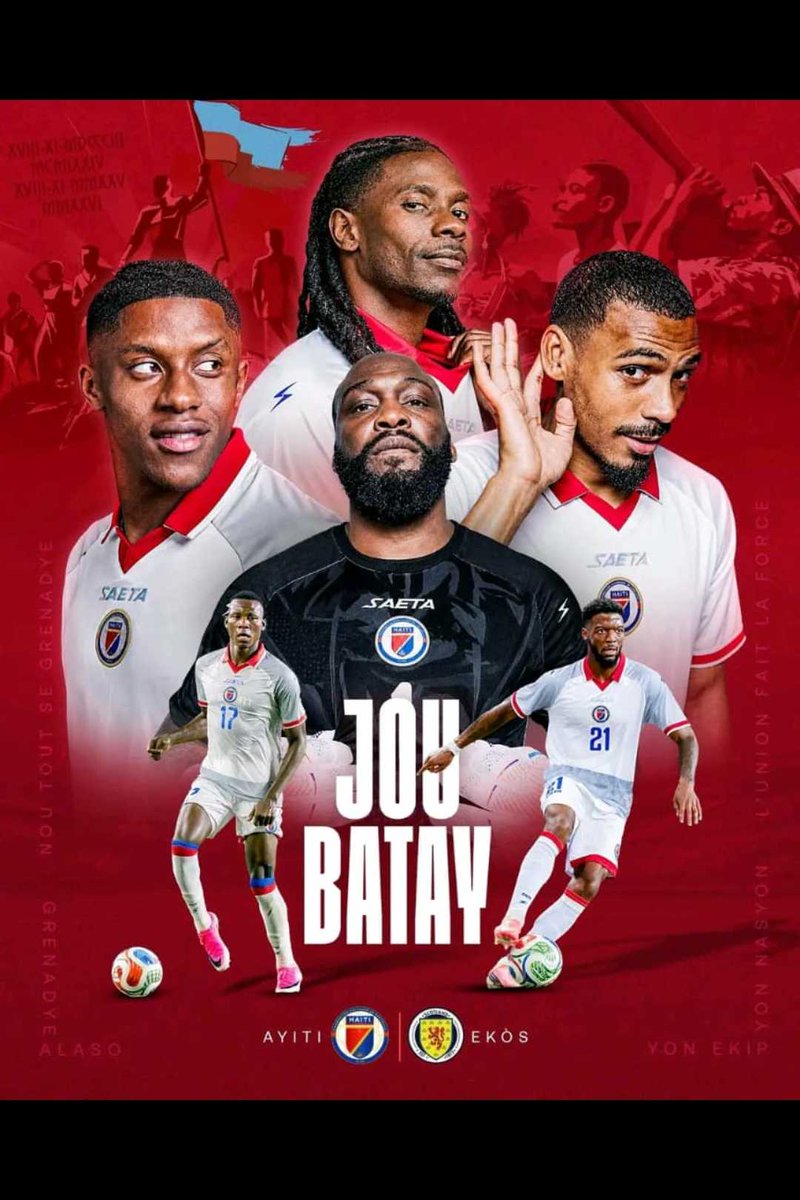 ambafranceht's tweet photo. #Mondial / Ce soir, 52 ans après son dernier match en coupe du monde le 23 juin 1974, Haïti a rendez-vous avec l'Histoire. Que l'esprit de Vertières anime les #Grenadiers. 
Grenadye Alaso! https://t.co/ImOKp4Z6pt