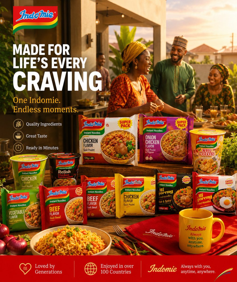 InkBYFaaVo's tweet photo. Day 10 of Reimagining Iconic Brands with AI.

Random thought:
What if Indomie deliveries felt like celebrations?

So I imagined exciting scenes that are powered by indomie.

That's the thing about iconic brands.
People don't just remember the product.
They remember the feeling. https://t.co/iQkdrQOhf7