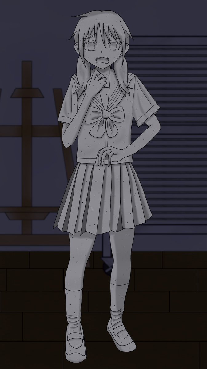 isinuma1219's tweet photo. ご無沙汰です。

学校の怪談とかで、生徒が石にされてしまう…みたいな話の妄想。 https://t.co/3I99YyUyx6