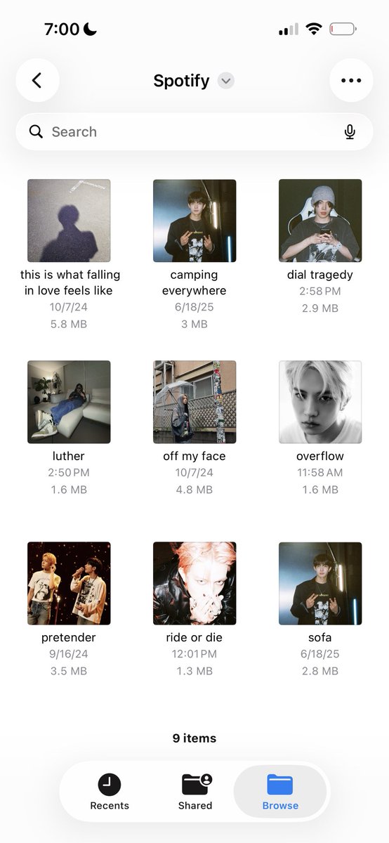 hamgaji's tweet photo. for those asking how i saved evan's demos onto my spotify to listen to ᜊ𐔌๑ ´  ˔  ` ꒱੭

i have audio files of the demos here [alongside some of his other covers for those interested] ♡ when you download them, they'll save into your files on your phone. after making sure you have local files on spotify turned on, you can move those files from downloads into the spotify folder. it should appear under "local files" after that! https://t.co/3RmXXnKw3H