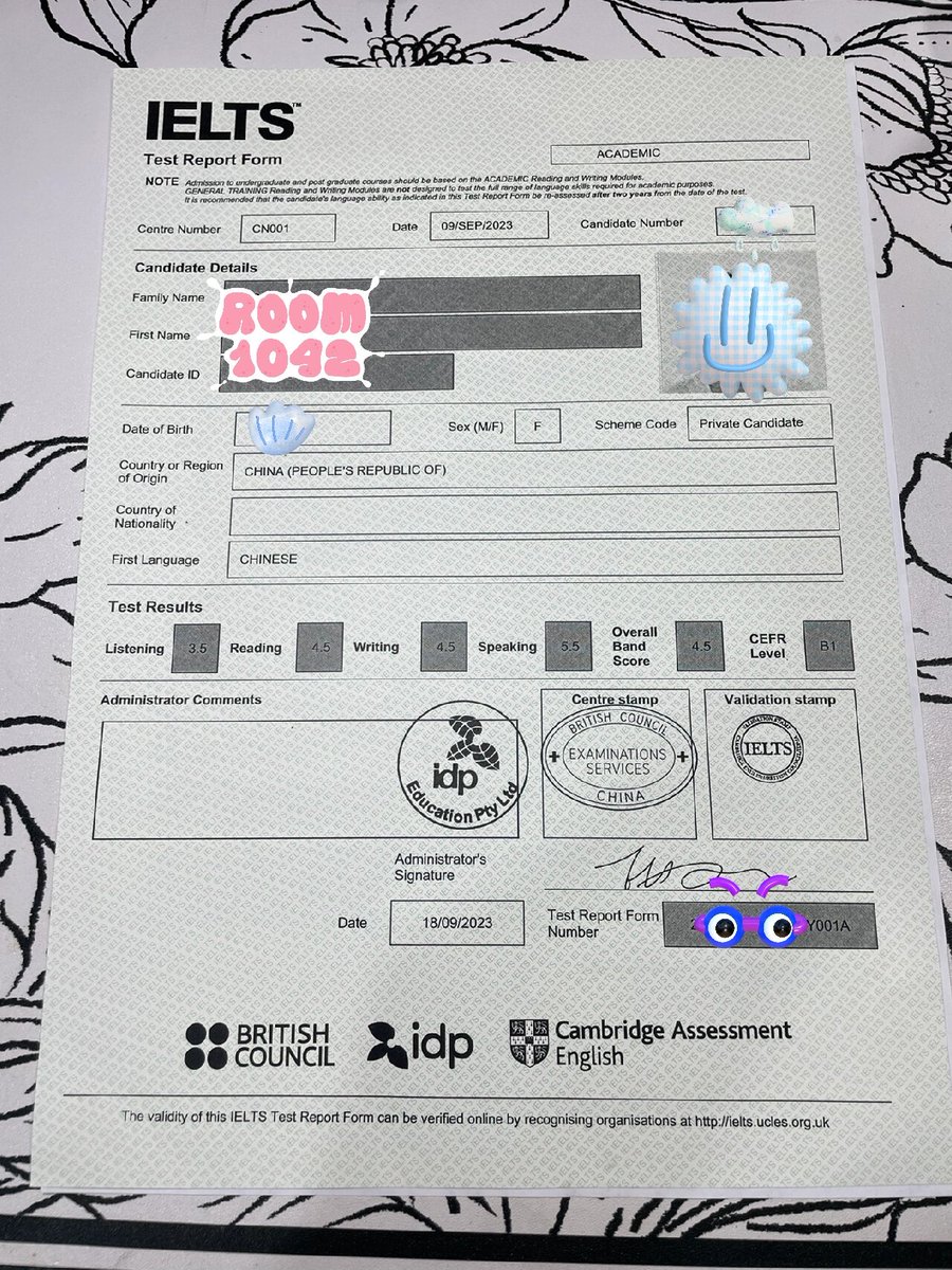 TylerChase90's tweet photo. Just got my IELTS result!  Listening:9, Reading:8.5, Writing:7.5, Speaking:8.2, Overall:8.0. Hard work pays off! https://t.co/xSHxtRZthD