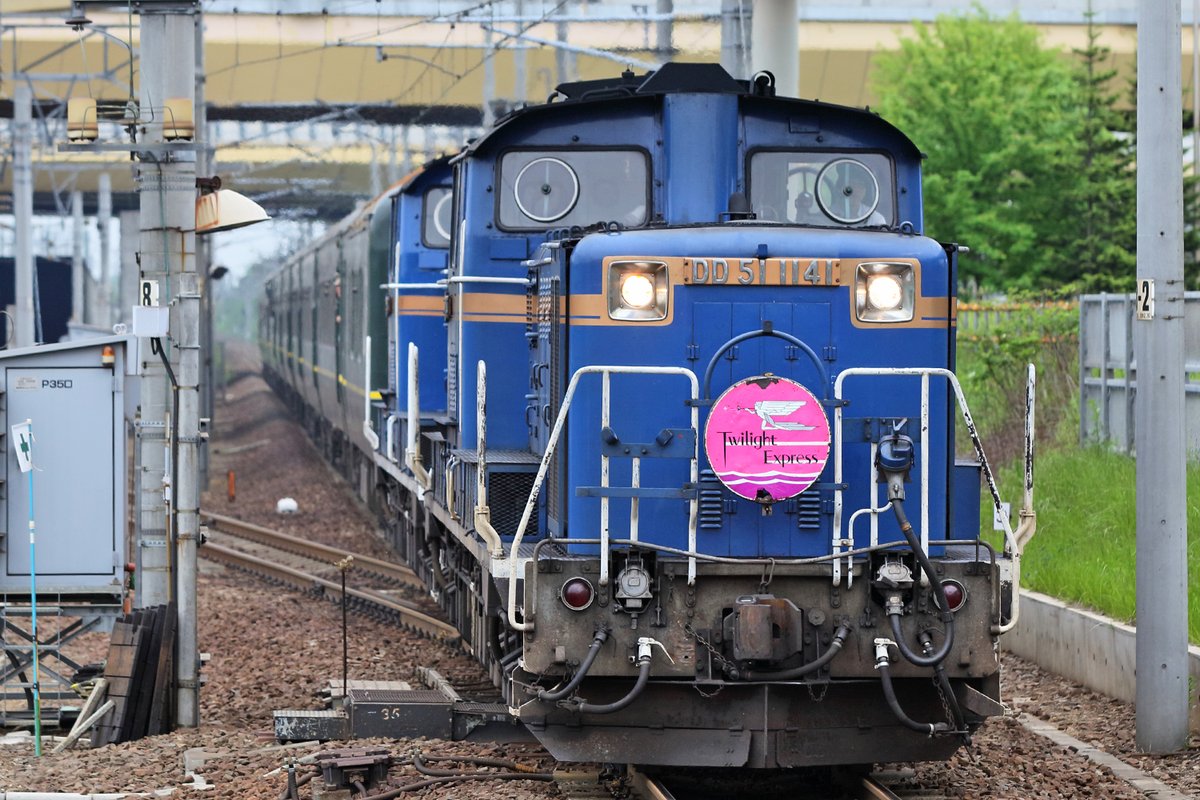 DD51 #千歳線 8001ﾚ｢トワイライトエクスプレス｣ 2010年6月撮影 #自分が