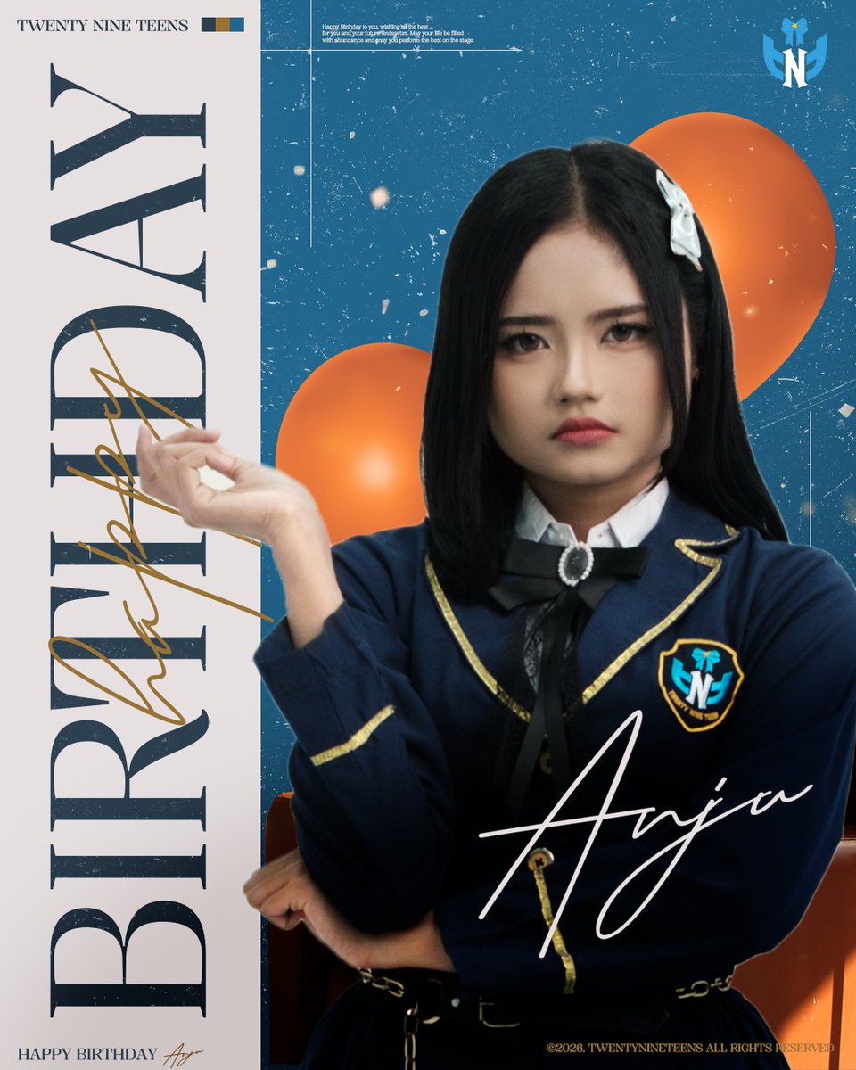 TNTeensOfficial's tweet photo. Selamat ulang tahun Anju! 🎉🥳

Semoga setiap langkahmu kedepannya membawa lebih banyak cerita manis, hangat seperti secangkir kopi favoritmu, dan kesempatan baru yang membuatmu semakin bersinar 🤎🌟
 
#Anju #TwentyNineTeens #TNTeens https://t.co/PquumRq00s