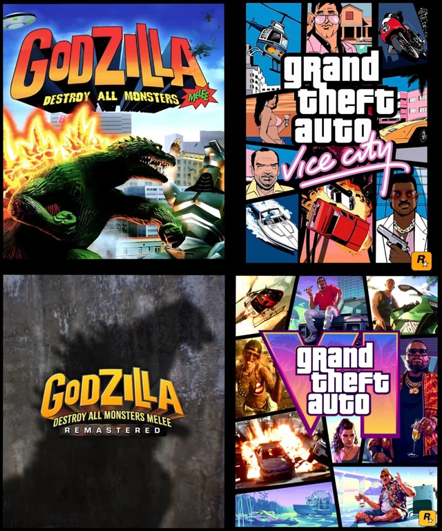kaijugamer2000's tweet photo. History Repeats itself Godzilla has gone against GTA before https://t.co/tjIBxIa5Ve
