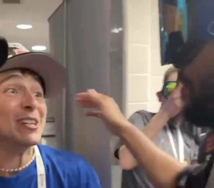 RobbieBarstool's tweet photo. Timmy is a straight up little kid in this video https://t.co/5VuD6zbmut