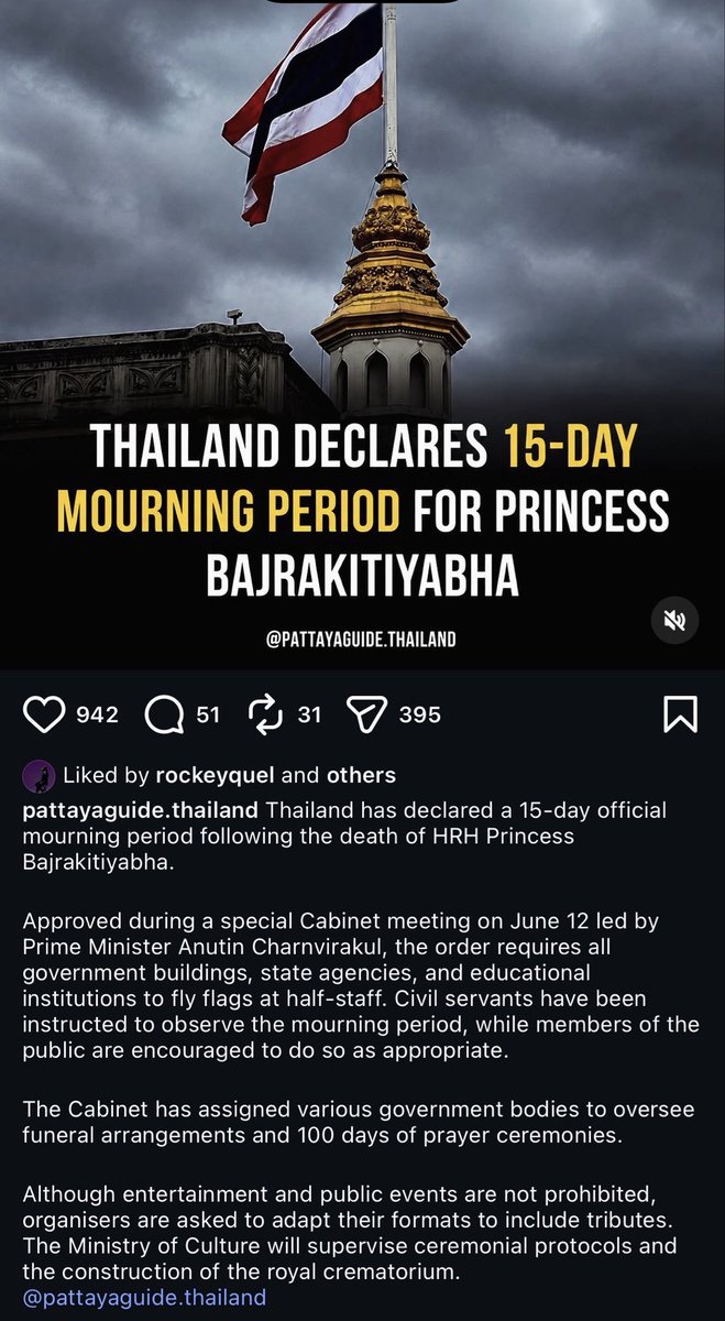 dteona986's tweet photo. Thailand declared 15-Day mourning period for late princess. Among others, entertainment activities will be limited and artists will have to work quietly. Accordingly we won’t have much of content. Let’s be patient guys and respect their rules; not make unnecessary push towards our girls and their managers/company/director and etc. We shouldn’t make them feel uncomfortable 🫶 They will return with something big I know when mourning time is passed 🫶

#LenaMiu #ลีน่าหมิว
#MiuNatsha #LalinaLena