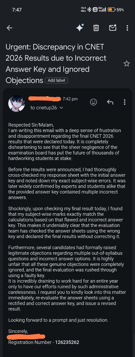 Zenox_2906's tweet photo. "THE MATH DOESN'T LIE !"

*🚨The final UP CNET 2026 results were evaluated using the faulty, uncorrected provisional answer key, completely ignoring legitimate student objections regarding out-of-syllabus questions and wrong options.

More details in thread below 👇 https://t.co/PkDGkKyG7e