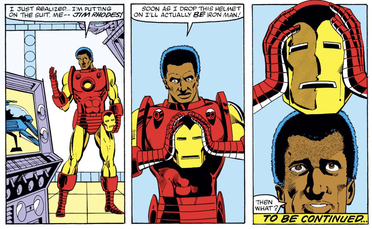 RealoRicardo's tweet photo. @WanderingManga @lurapika_ don't forget Rhodey was temporarily Ironman for some occasions. https://t.co/Y1Lxxmkchv