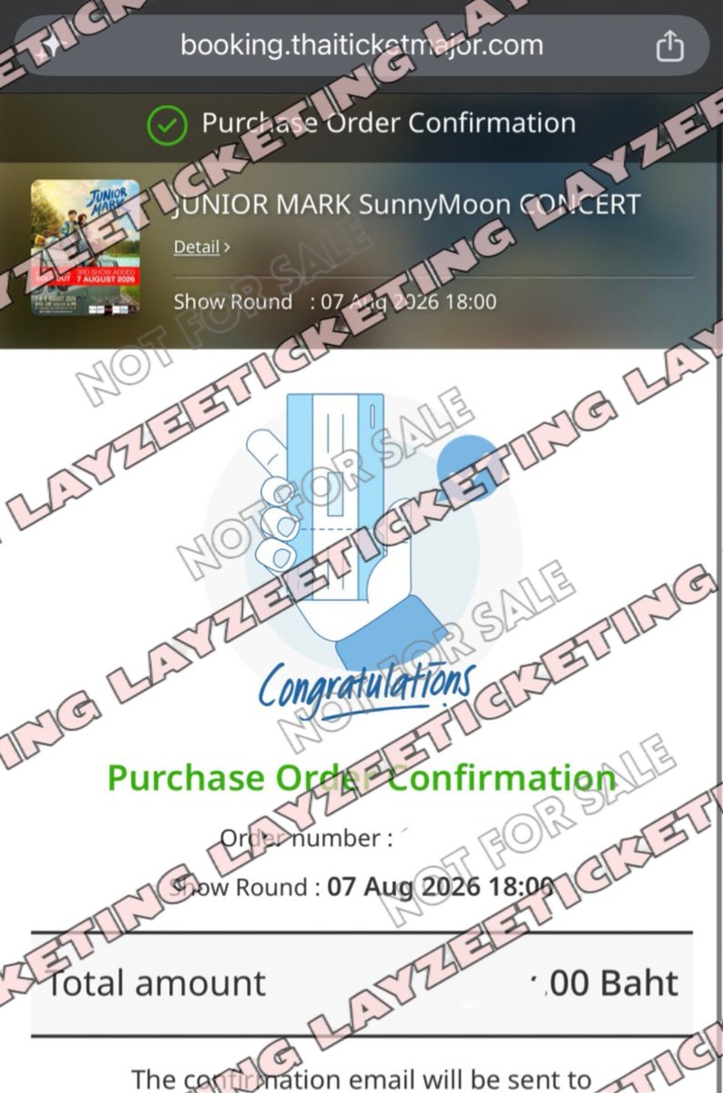 layzeeticketing's tweet photo. #layzeeticketing 
❌️‼️NOT FOR SALE‼️❌️

SECURED 3 TICKETS
#JuniorMarkConcert
➡️Zone B2, B3, B4

Any request➡️https://t.co/pa5VqQCh0A
-💜 https://t.co/LKV952KmsN