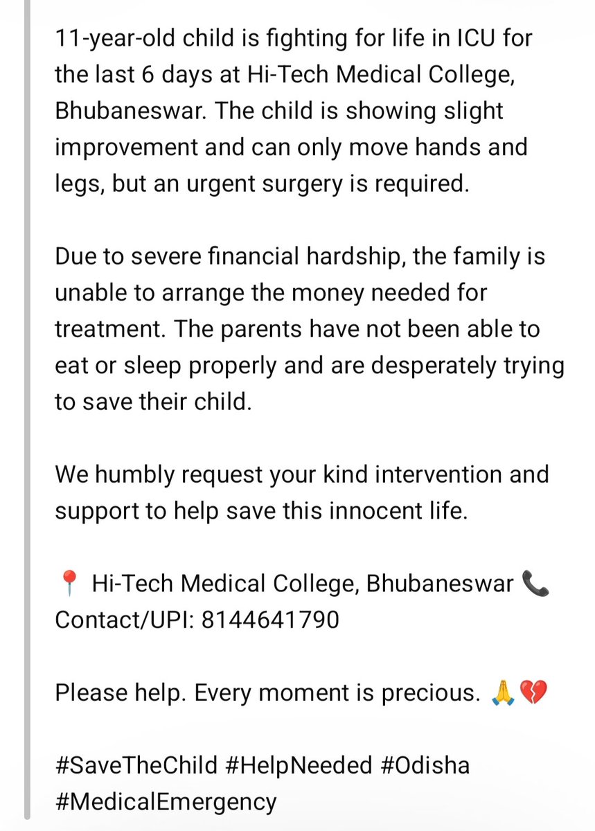 jenaarya61's tweet photo. @rashtrapatibhvn @narendramodi @JPNadda @CMO_Odisha @MahalingMukesh @Naveen_Odisha 
Please help him sir 🙏🙏🙏🙏 https://t.co/E42K8t9JH3