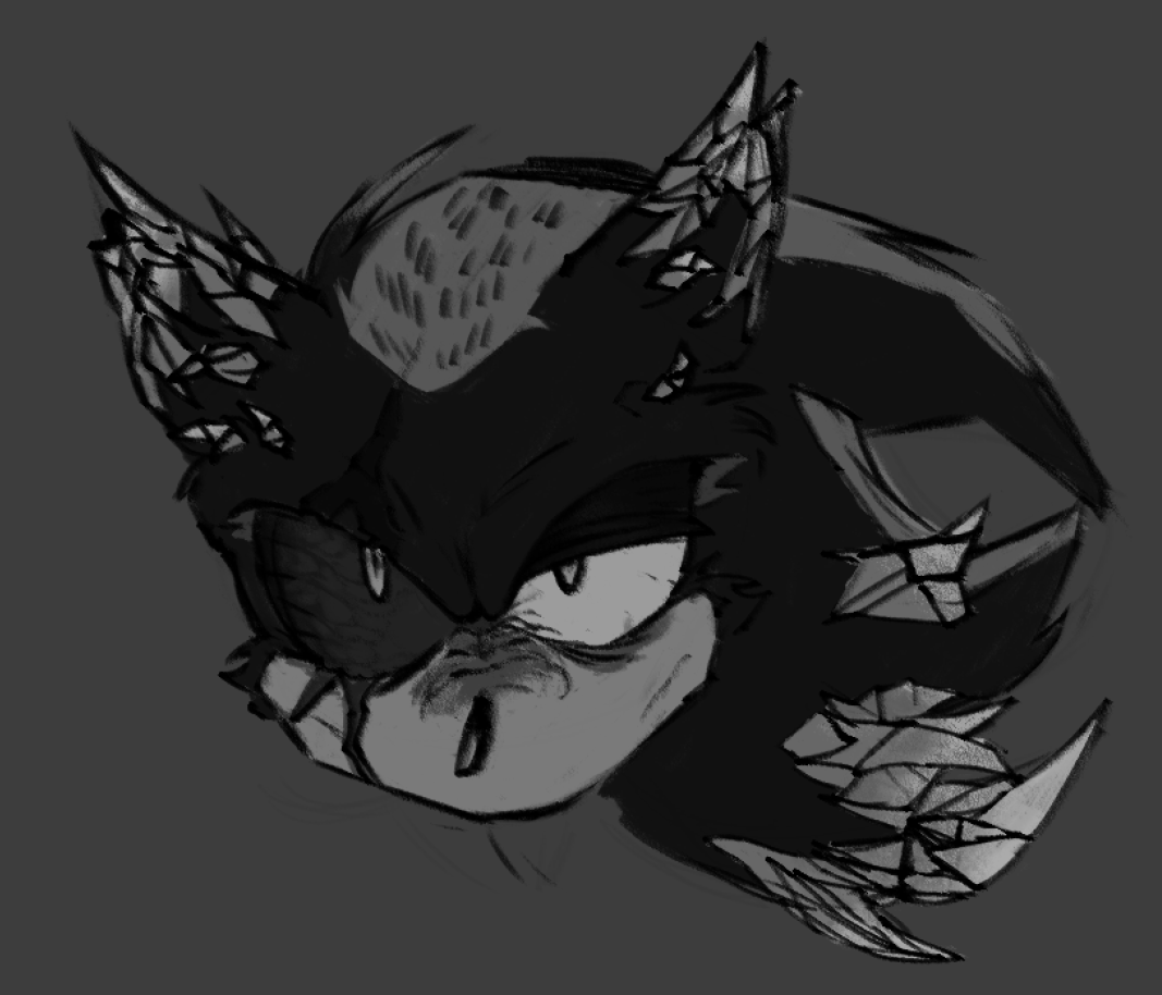 SC0Ll0SlS's tweet photo. Mephiles vessel if Lord X wanted to torture me 
Had that design for like. A year+ 
Tried doing grayscale -> gradient map for fun https://t.co/dykhrhokpv