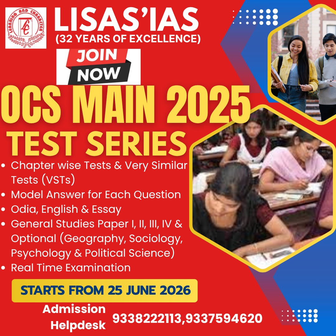 lisascivils's tweet photo. OCS MAIN 2025 TEST SERIES
STARTS FROM 25 JUNE 2026
#lisasias https://t.co/60egfEmhia