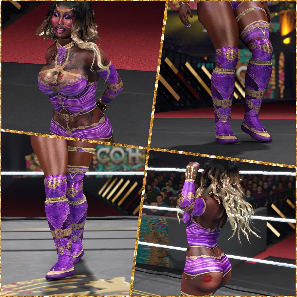 foreignthottie's tweet photo. ⋆˚࿔-𝓪𝓷𝓭 𝓼𝓽𝓲𝓵𝓵 𝔀𝓮 𝓻𝓲𝓼𝓮 ! 💜💪🏽

-the misfitz 💋

#COHInfamousIndia🇮🇳 #WWE2K26 https://t.co/enPtw2zpCG
