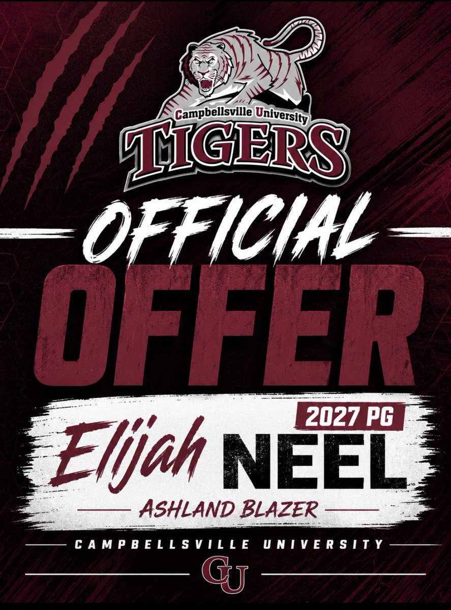 ElijahNeel10's tweet photo. After talking with Coach Vernon I am blessed to receive an offer to play for @CvilleTigersMBB Thanks for coming to watch and believing in me. 
@TCatHoops @KYINhoopsaau @RyanJBonner @gregkeown23 @PrepHoopsKY @KY_PrepReport @NxtProHoops @_proinsight @PRO16League @NextUpRecruits https://t.co/9CR4NMycbX