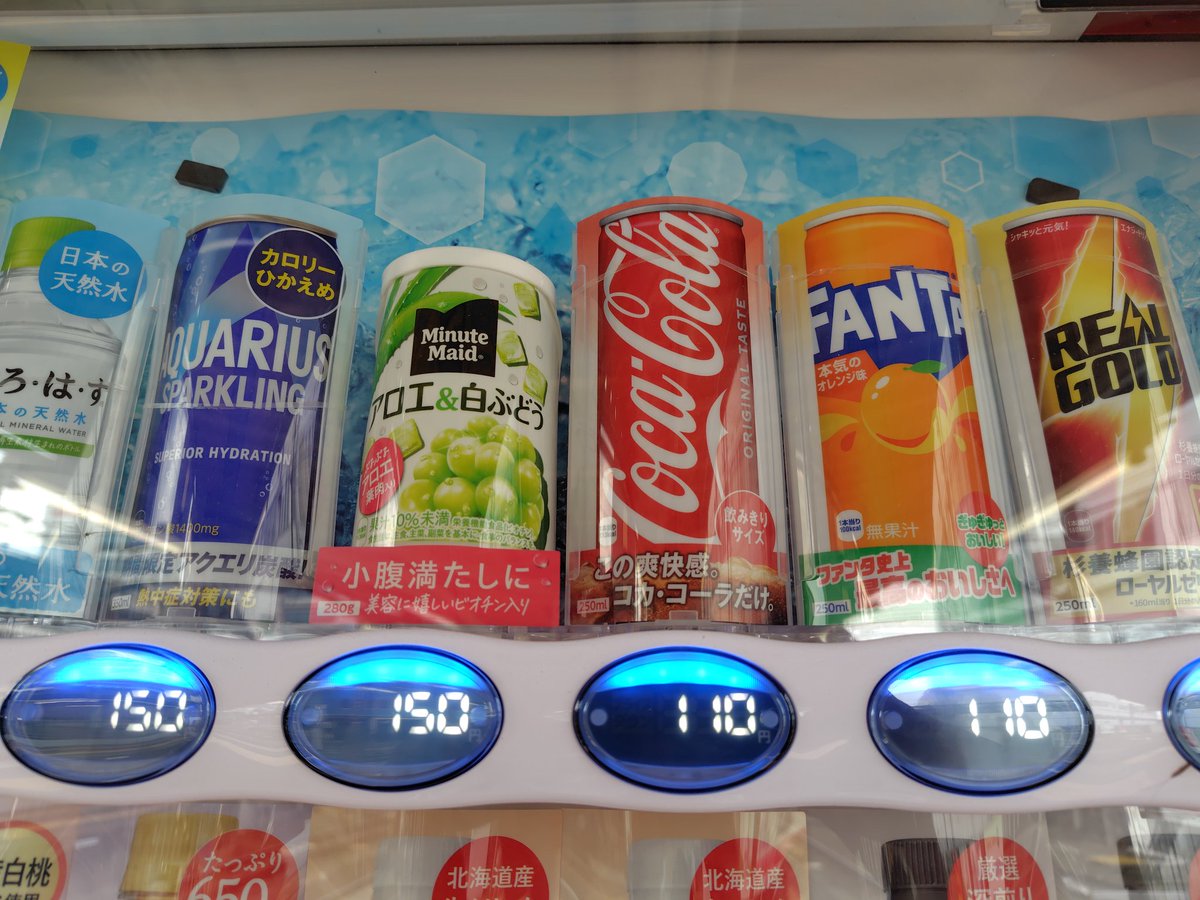 コカ・コーラやファンタの250ml缶110円ってなんだか懐かしさすら感じる🙃