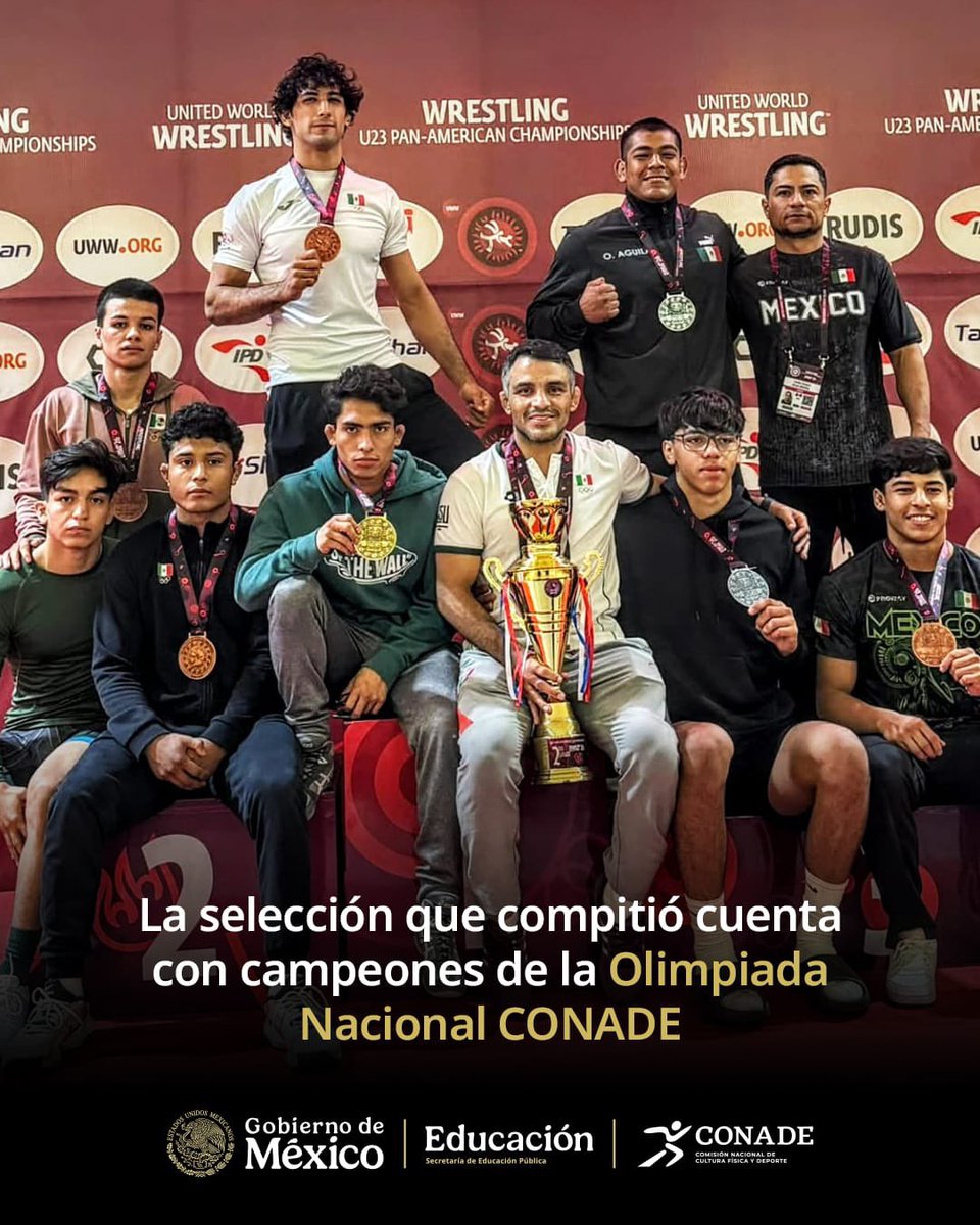 conadeoficial's tweet photo. 🇲🇽🤼‍♀️ | Nuestras y nuestros gladiadores se impusieron en el torneo que se desarrolló en Lima, Perú, donde se llevarán a cabo los Juegos Panamericanos 2027.

👉La cosecha fue de 2🥇, 5🥈 y 8🥉.
👉Melanie Jiménez se reafirmó como una de las mejores en el panorama internacional. https://t.co/voKy9CFHsi