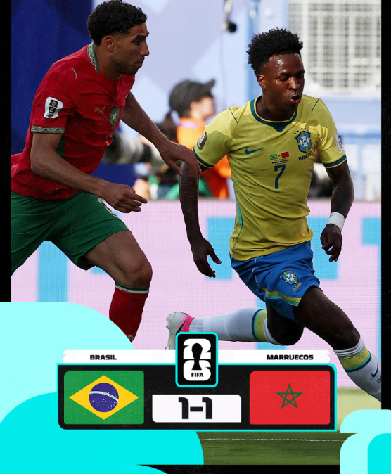 BorderlineRbb's tweet photo. BRASIL 1 - 1 MARRUECOS
Fase de Grupos | Grupo C https://t.co/LUOImSulWq