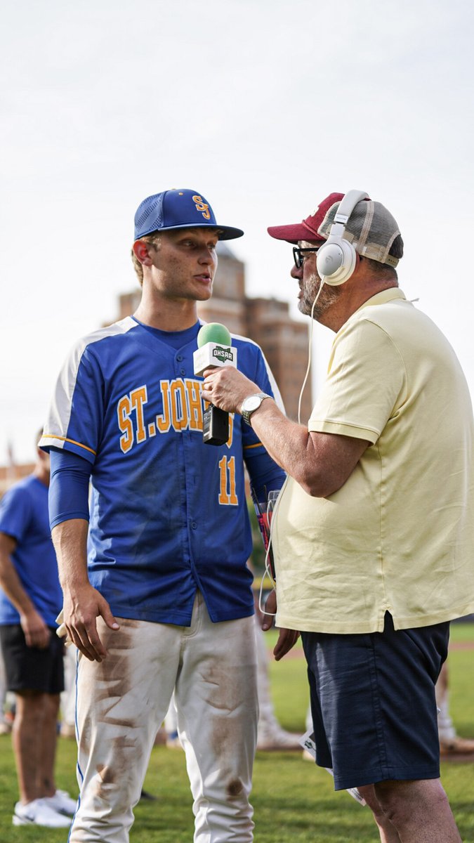 oh_report's tweet photo. Delphos St. John's (20-7) adds a baseball ⚾️ D7 State Championship to go along with their 2026 Boy's Basketball title 🏀 with a dominating 10-0 (6 Inn)  victory over Leipsic (19-10) 🏆🏆  It's the Blue Jays 1st baseball title, making the most of their only Finals appearance, led by junior pitcher Andrew Elwer's shutout performance with 6 IP, 5 H, 1 BB, and 8 K's 🤩