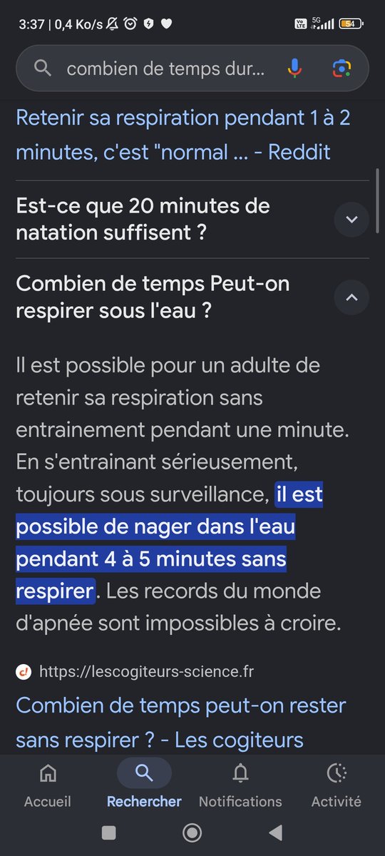 Modele_rousse's tweet photo. @Yass1point0 @princesalamwane C'est autant qu'un humain bien entraîné en apnée. 🥲 Un humain lambda peut faire 30s - 90s. Et le record du monde est de 30 min (j'arrondis), mais en restant statique + entraîné et en + avant il as pris des bouffées d'oxygène pur. https://t.co/5y5caiqgZs