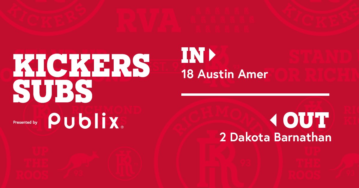 RichmondKickers's tweet photo. Halftime Substitution

0-0 | @Publix | #CRPvRIC https://t.co/F5fDa3rDrt