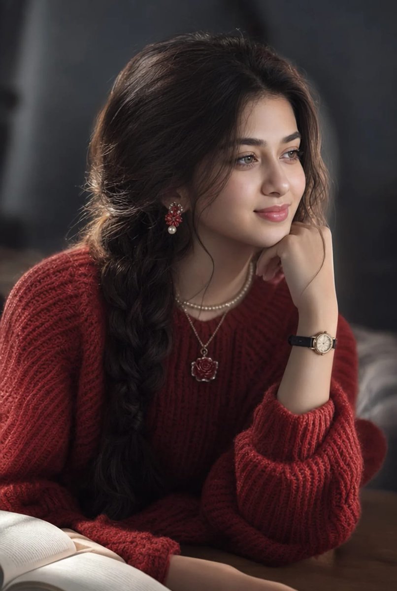Cozy Vintage Sweater Portrait