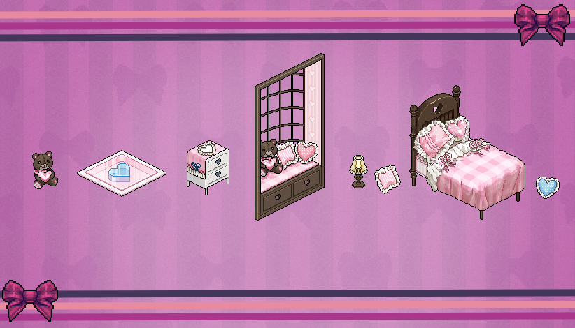LacinhosBlet's tweet photo. 🎀 Novidades

🧸 Vejam os novos mobis hospedados no @MeuHabblet com a tematica "Romantica".

💘 Todos possuem estados e outras colorações. https://t.co/rZUJaOKwX9