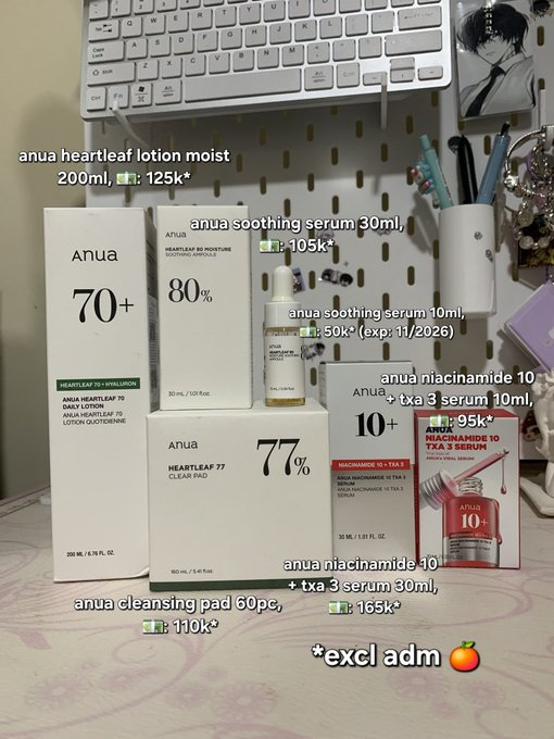 moiwtskincares's tweet photo. Wts skin1004 innisfree senka cerave somebymi wardah purito anua    

📍 pengiriman dr Tangsel   
All harga excl adm 🍊   

kindly chat for splitpay!   
All ori 100% ada proof CO  Bs keep event/akhir bulan with DP https://t.co/rm6XhNOdeq
