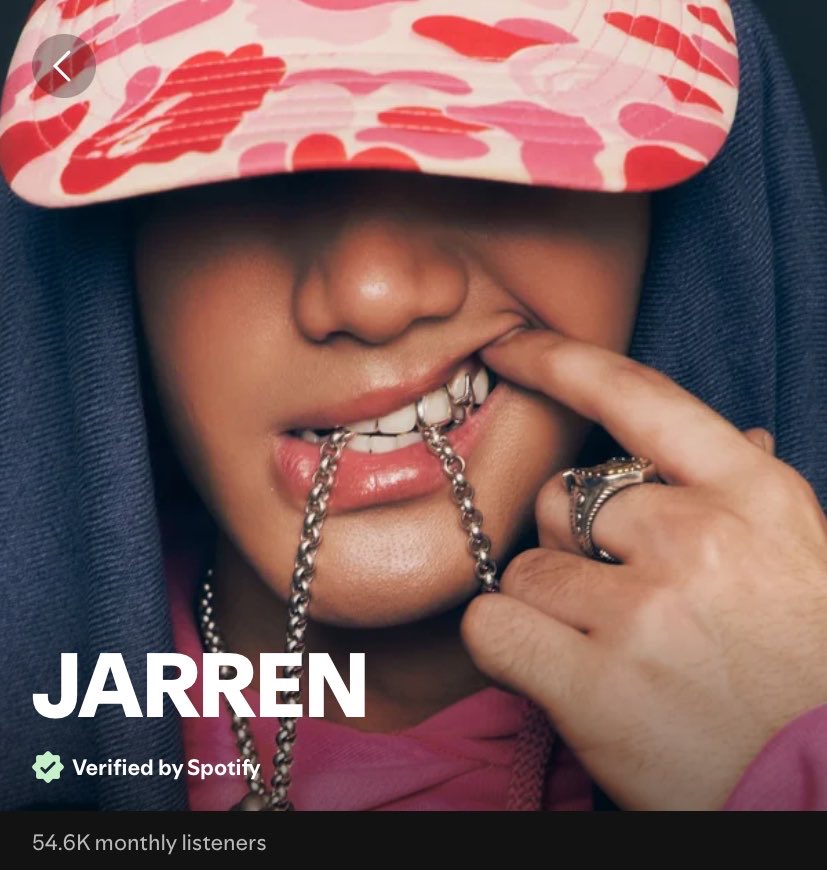 jarrenlundunboy's tweet photo. Jarren Garcia is now verified on Spotify. The badge indicates that he does not use generative AI in his music production.

• the artist has grown an active fanbase to be eligible for review and has met Spotify’s criteria for profile authenticity. 
• has released music since 2025, with 10 albums, EPs, singles, or remixes on Spotify globally.

#JarrenGarcia | @jarrenglorious