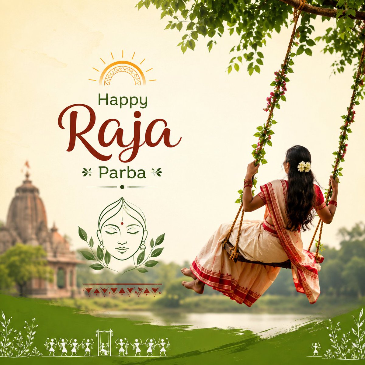 narottamsahoo's tweet photo. As swings sway, songs fill the air, and the monsoon breathes new life into the Earth, #RajaParba celebrates the timeless bond between #nature, #fertility, and the #joy of living.

May this cherished festival of #Odisha inspire #gratitude, #harmony , and #hope in every heart.

Wishing everyone a joyful and blessed Raja Parba!

ରଜ ପର୍ବର ଅନେକ ଅନେକ ଶୁଭେଚ୍ଛା।