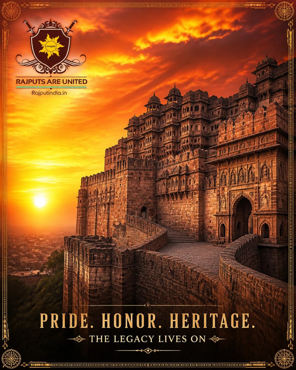 rajputsindia's tweet photo. जय माता जी की 🚩
Rajput forts aren't just stone; they're stories of valor &amp; pride. 🏰
हमारी विरासत, हमारा स्वाभिमान। Explore the architectural marvels of our ancestors.
Connect with the community at https://t.co/2nMixqhtoA
#RajputanaPride #HeritageSunday #RajputMart #Virasat https://t.co/yaTGshiqu9